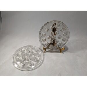 Vintage Flower Frog Lot Clear Glass‎ Floral Arranger Insert Holder Two!